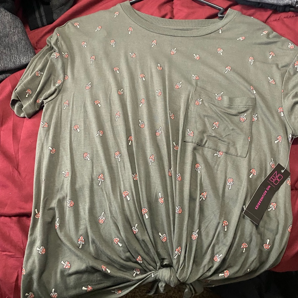 green mushroom t shirt